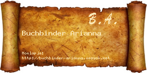 Buchbinder Arianna névjegykártya